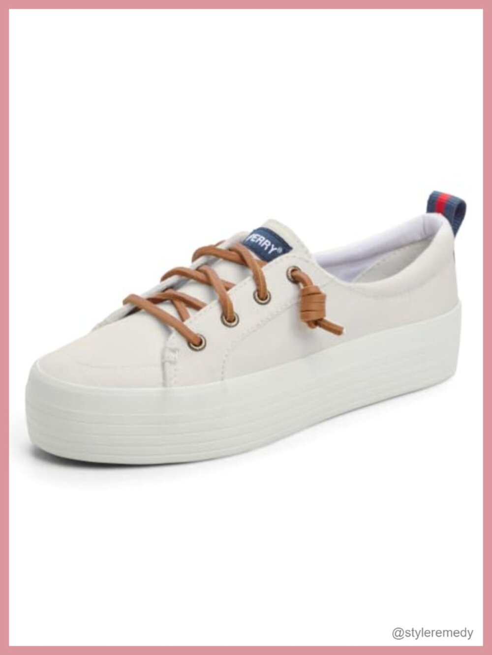 Crest Vibe Platform Sneakers Canvas Leather Memory Foam Lace-Up